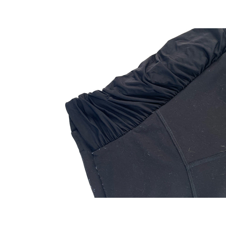 Womens Lululemon Black High Rise Ruched Side Seam Yoga Leggings SIZE 6