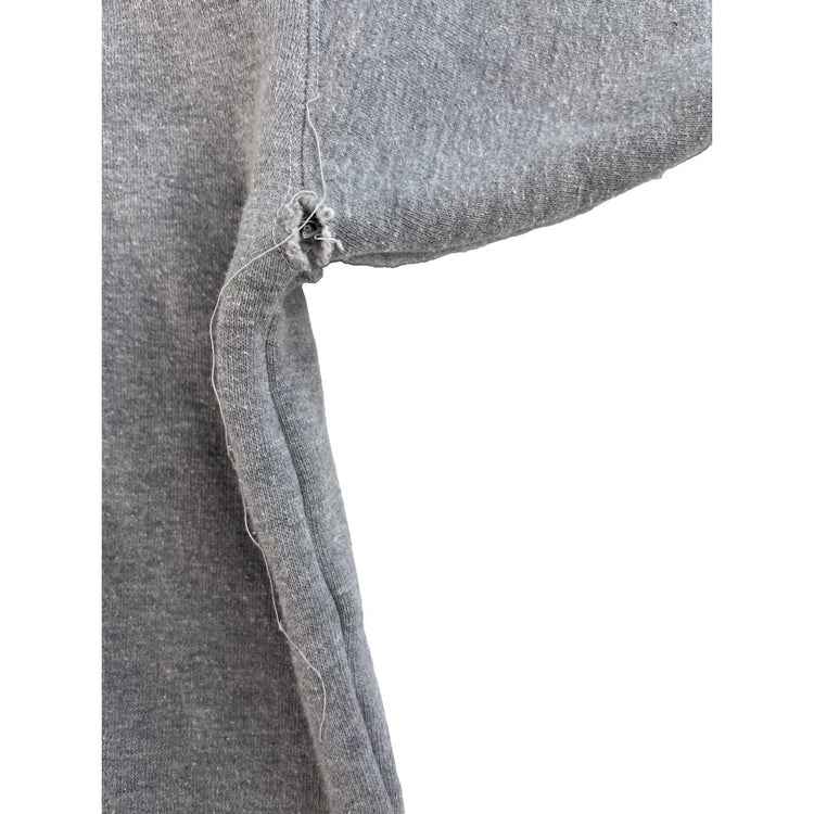 Men Vintage Damage Clothing Graphic Hoodie Pullover Gray Size L