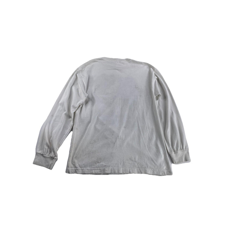 Mens White Long Sleeve T Shirt Remember The Fallen Size M
