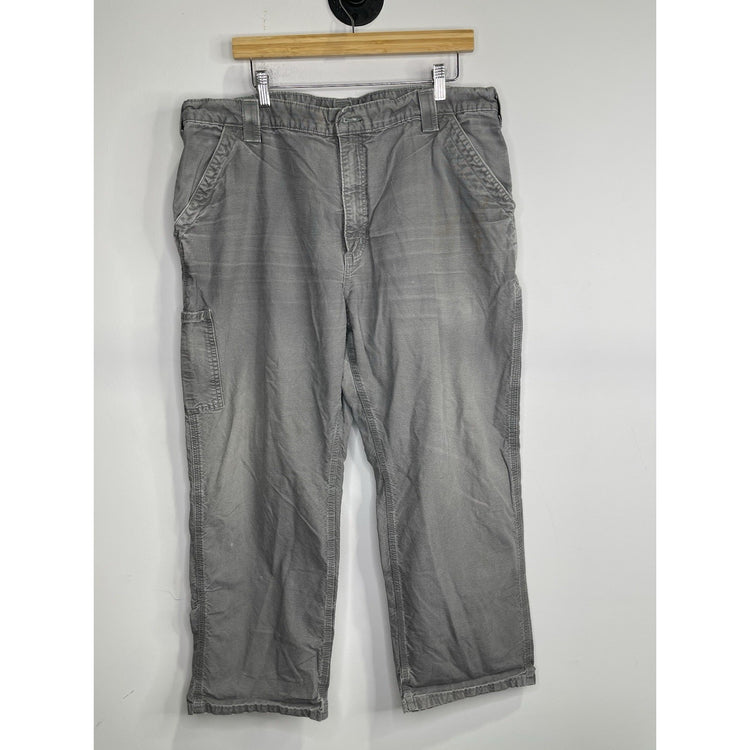 Men’s Carhartt Carpenter Pants Gray Gravel Relaxed Fit Workwear 40x30