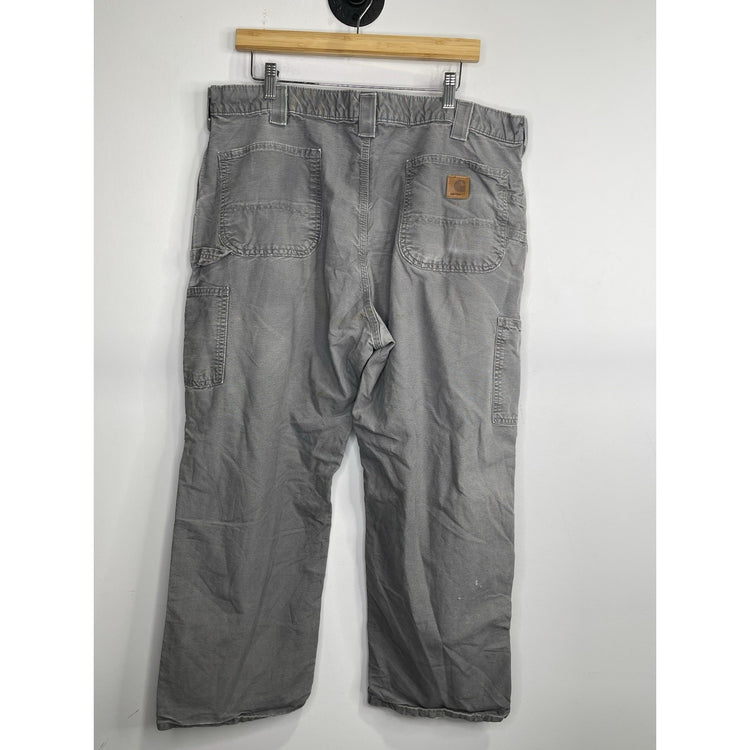 Men’s Carhartt Carpenter Pants Gray Gravel Relaxed Fit Workwear 40x30