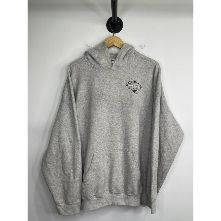 Men’s Gray Vintage 2000s Black Diamond Harley Davidson Hoodie Sz XL