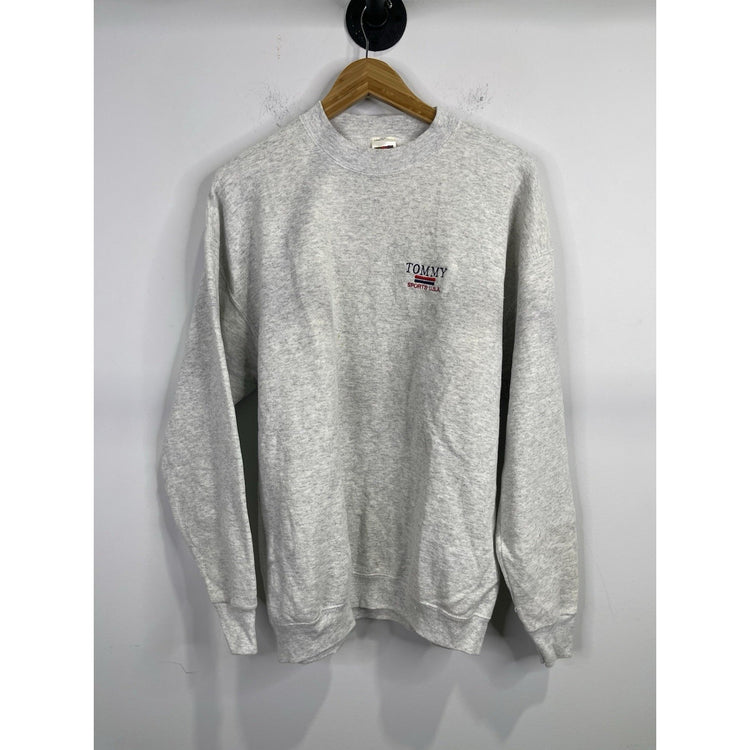 Gray Tommy Hilfiger Athletics Sweatshirt Embroidered Logo Pullover Men’s Size XL