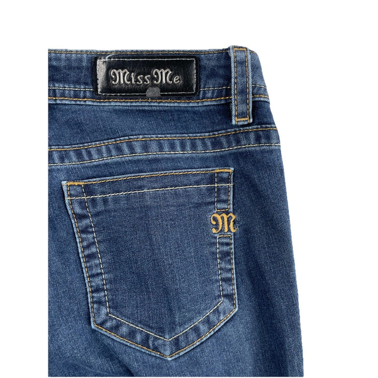Womens Miss Me Mid-Rise Skinny Blue Jeans Size 29
