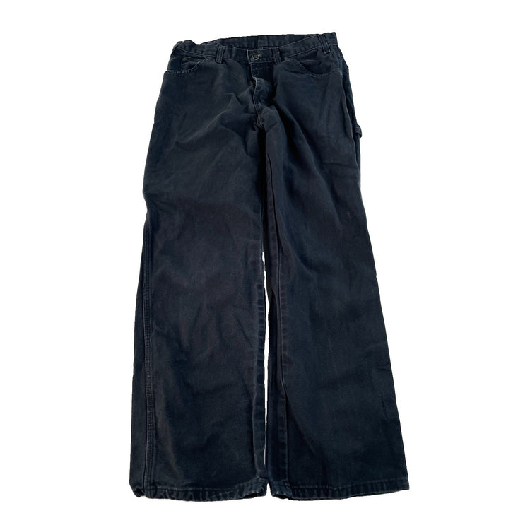 Men's Dickies Carpenter Pants Black Work Wear Size 32x30