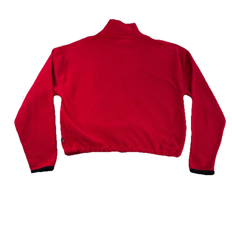 Womens Victoria’s Secret PINK Red Fleece Quarter Zip Sweater Size XS