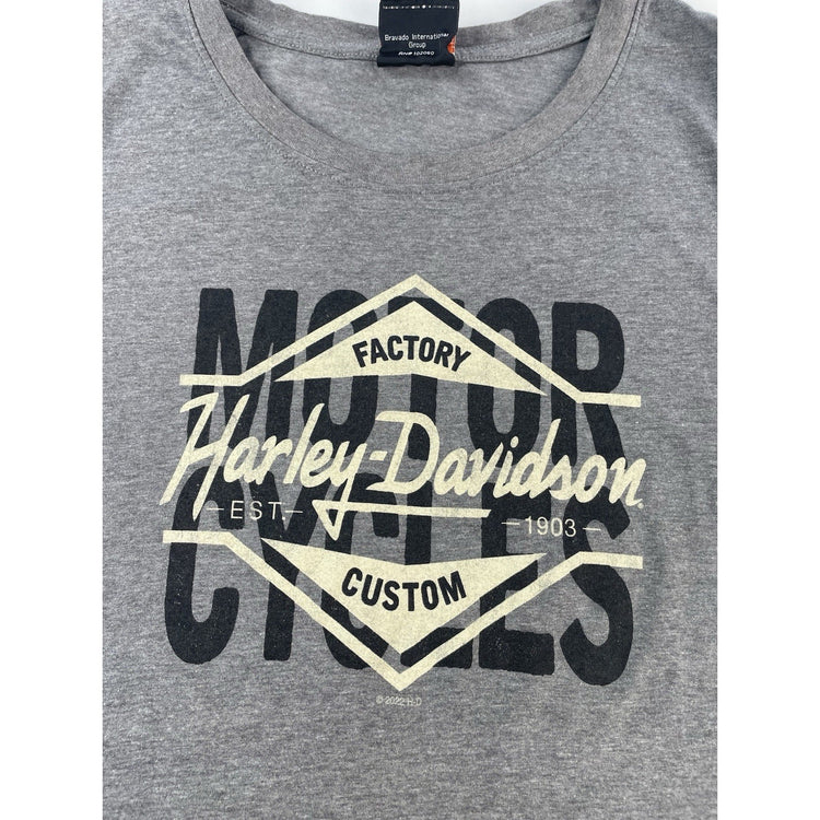 Womens Harley Davidson Basic Gray Tee Size M