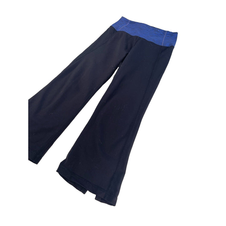 Womens Lululemon Black Flared Capri Leggings Size 4