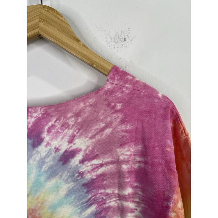 Adult Collarless Vintage 80s Grateful Dead TShirt Tie Dye Bear Holding Rose Sz L