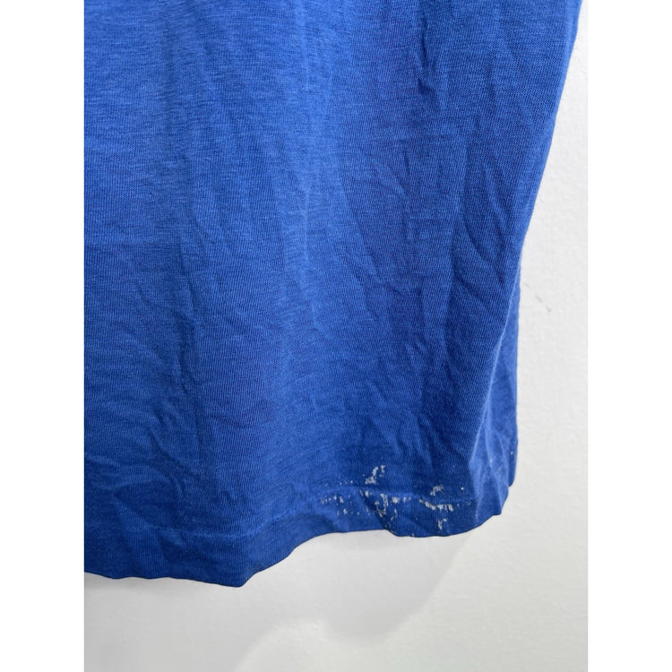 Vintage 1980s Journey Raised On Radio Blue Men’s Graphic Double Sided T-Shirt Size XL