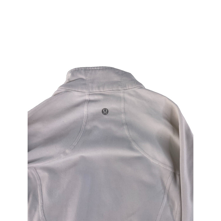 Women's Lululemon Athletica White Full-Zip Fitted Athletic Jacket Size 2