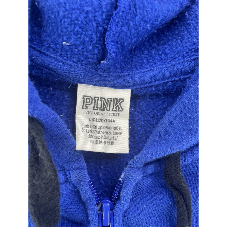 Women’s Victoria’s Secret PINK Blue Zip-Up Hoodie Size L