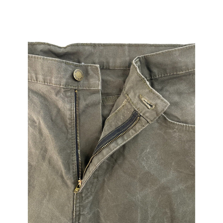 Men's Genuine Dickies Carpenter Pants Olive Green Work Wear Size 32x30