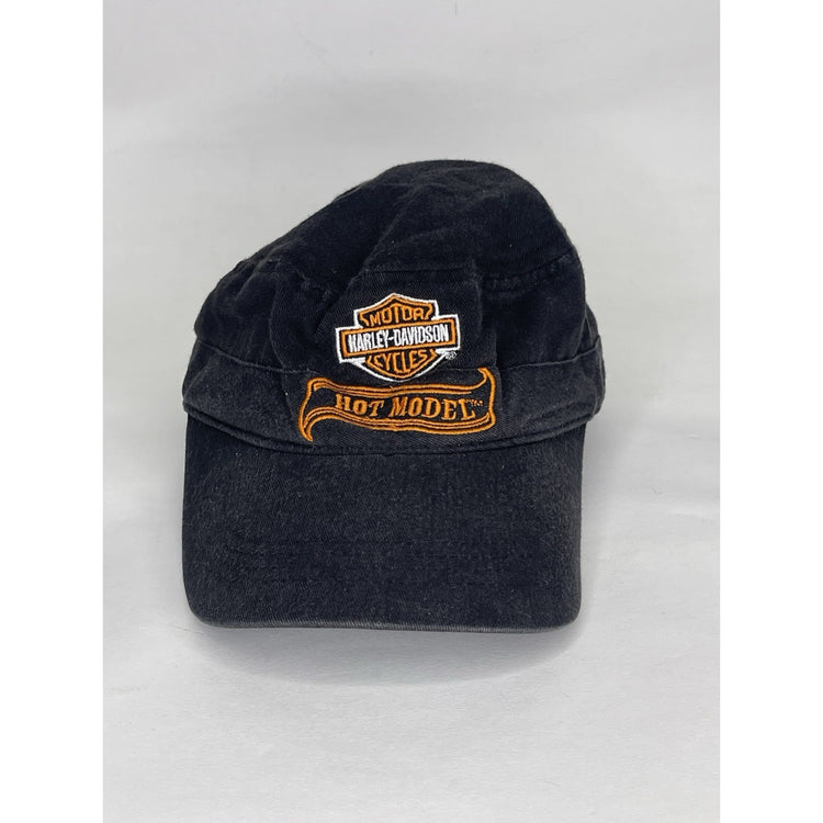 Harley Davidson Motorcycle Hot Model Black Cadet Hat One Size Adjustable Closure