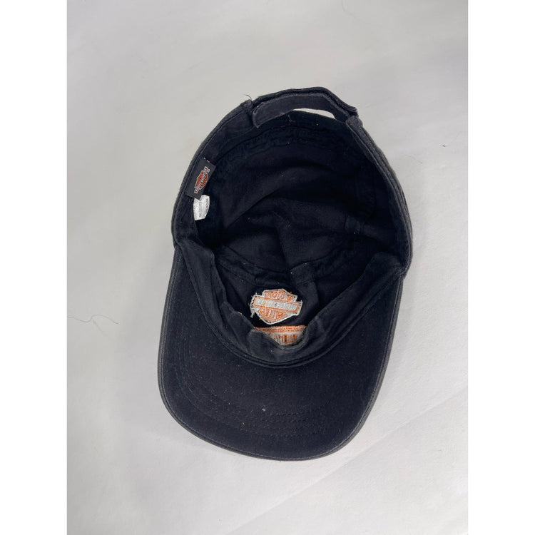 Harley Davidson Motorcycle Hot Model Black Cadet Hat One Size Adjustable Closure