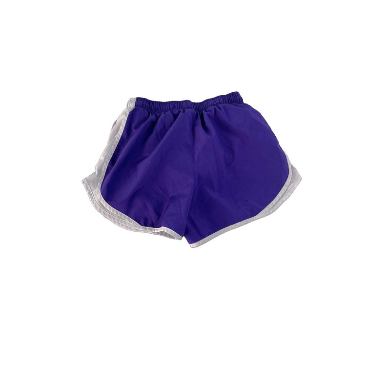 Women's Nike Dri-FIT Athletic Running Shorts, Purple with White Trim, Size S