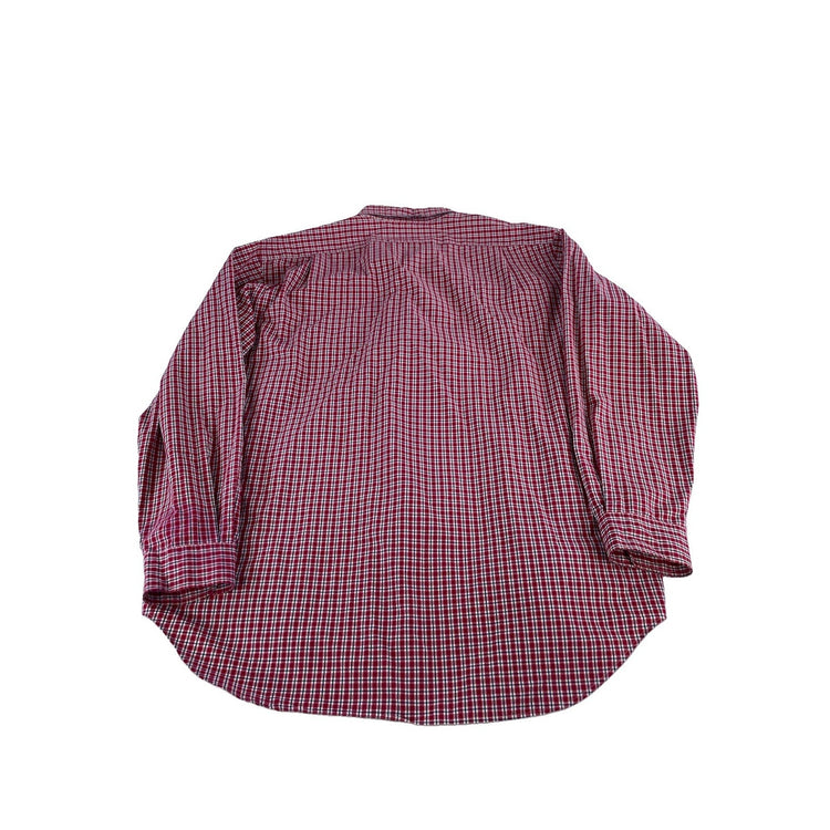 Mens Polo Ralph Lauren Golfing Red & White Plaid Long Sleeve Shirt Size XL