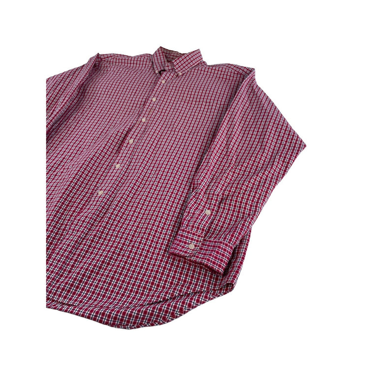 Mens Polo Ralph Lauren Golfing Red & White Plaid Long Sleeve Shirt Size XL