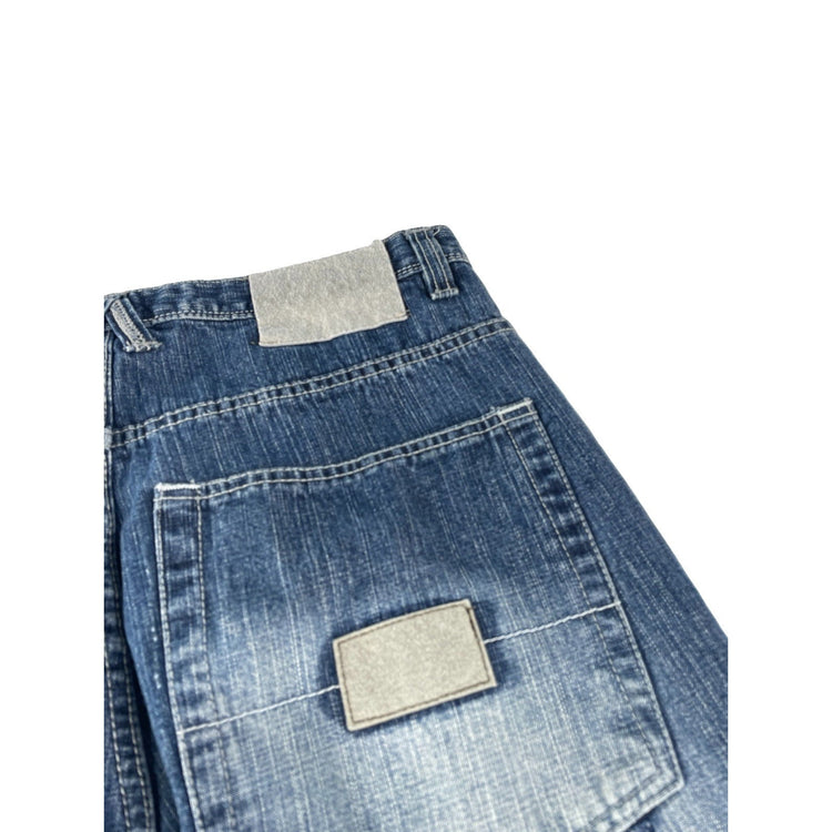 Mens Southpole Patched Blue Denim Jeans Size 34