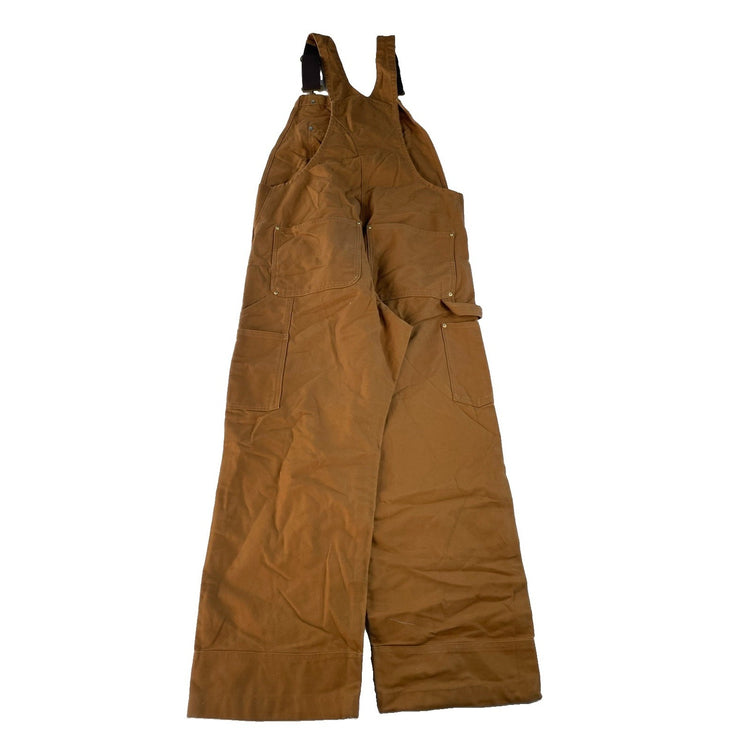 Men's Carhartt Relaxed Fit Duck Bib Overalls Brown Size 32x28