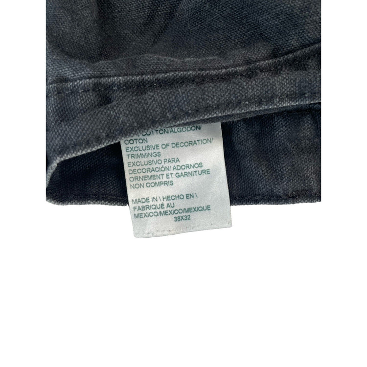 Men's Genuine Dickies Carpenter Pants Black Canvas Size 38x32