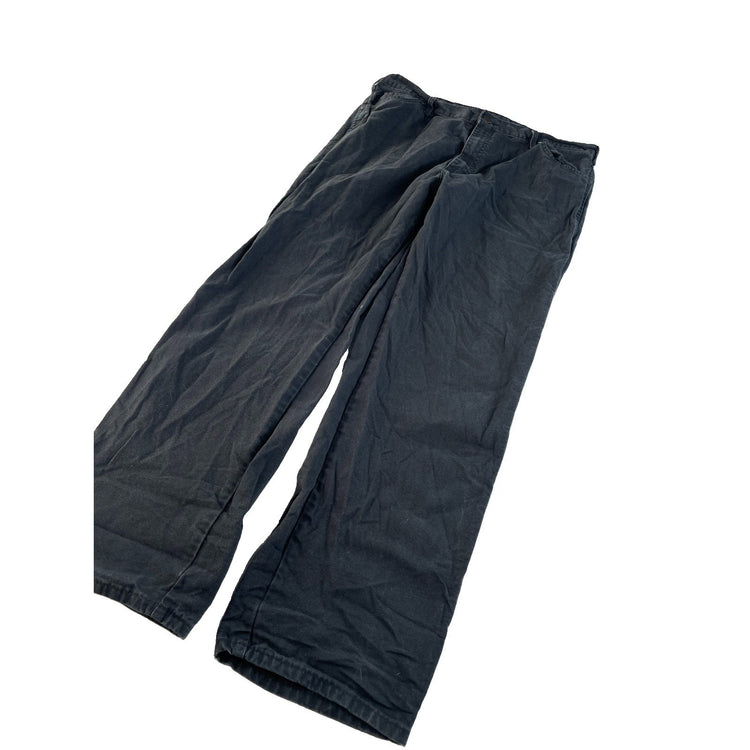 Men's Genuine Dickies Carpenter Pants Black Canvas Size 38x32