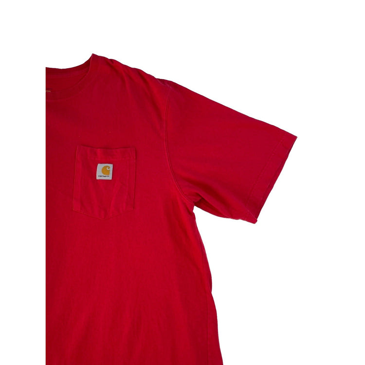 Mens Carhartt Red Original Fit Short Sleeve T Shirt Size XL