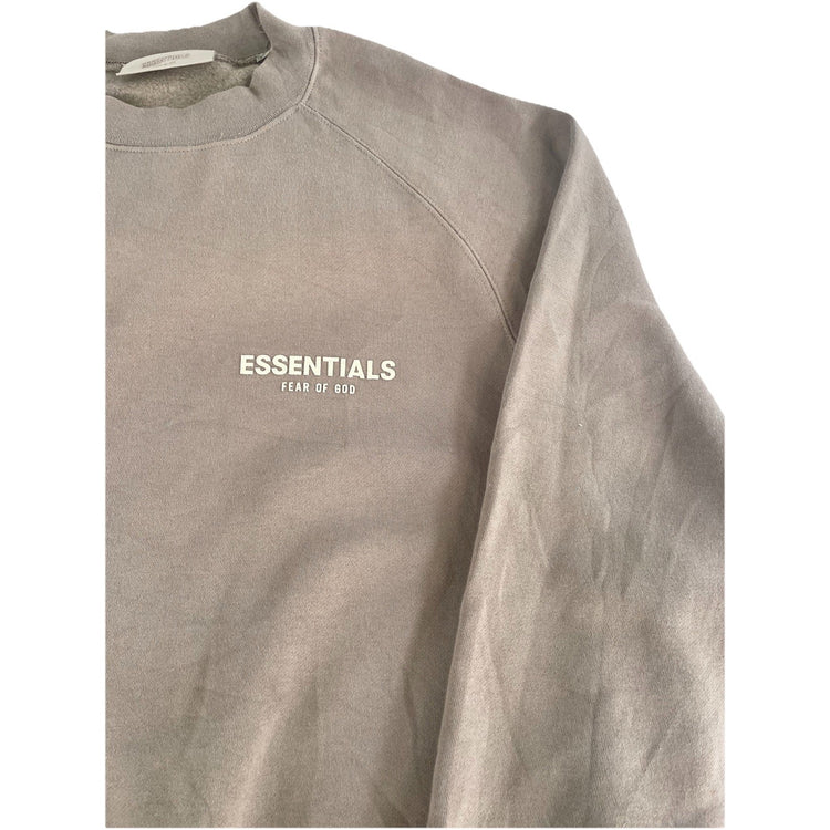 Men’s Fear Of God Essentials Raglan Tan Crewneck Sweatshirt Size Xl