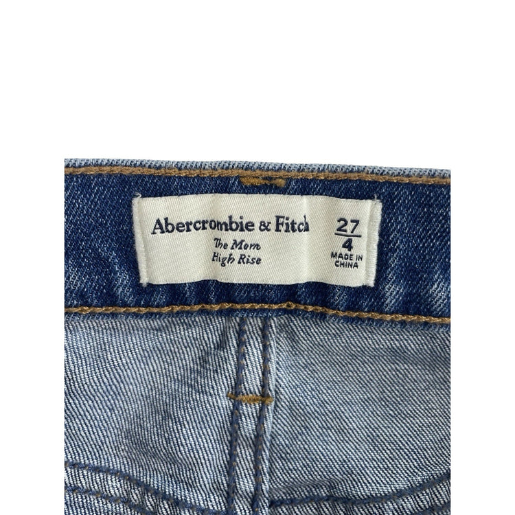 Womens Abercrombie & Fitch Blue High Rise Mom Jeans Size 27/4