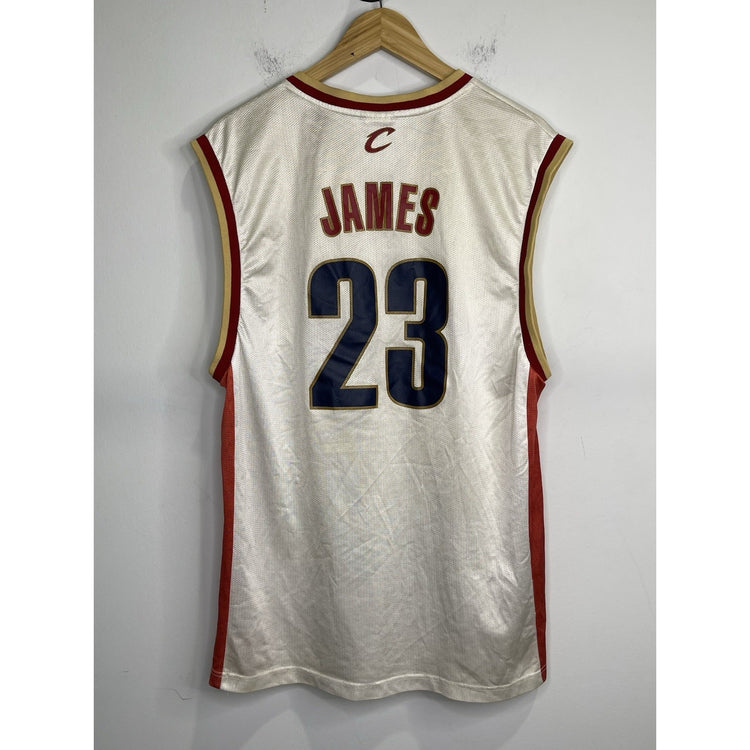 Men’s Size L NBA Reebok LeBron James Cavaliers Basketball Jersey #23