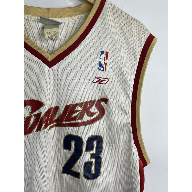 Men’s Size L NBA Reebok LeBron James Cavaliers Basketball Jersey #23