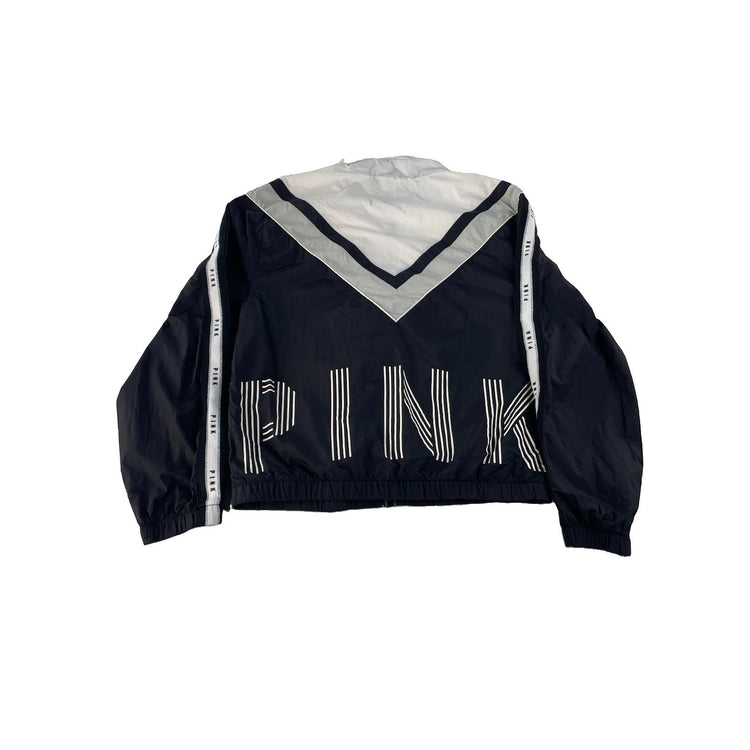 Women’s PINK Victorias Secret Black & White Windbreaker Size XS