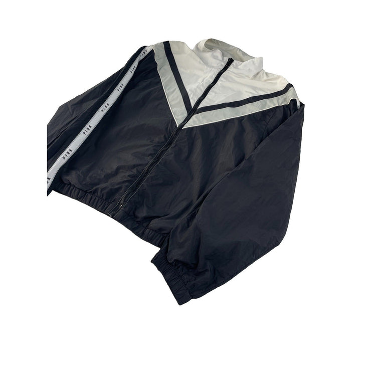 Women’s PINK Victorias Secret Black & White Windbreaker Size XS