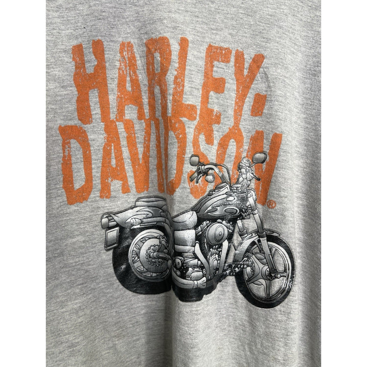 Youth Harley Davidson Gray Graphic Motorcycle Long Sleeve Sz XL (18)