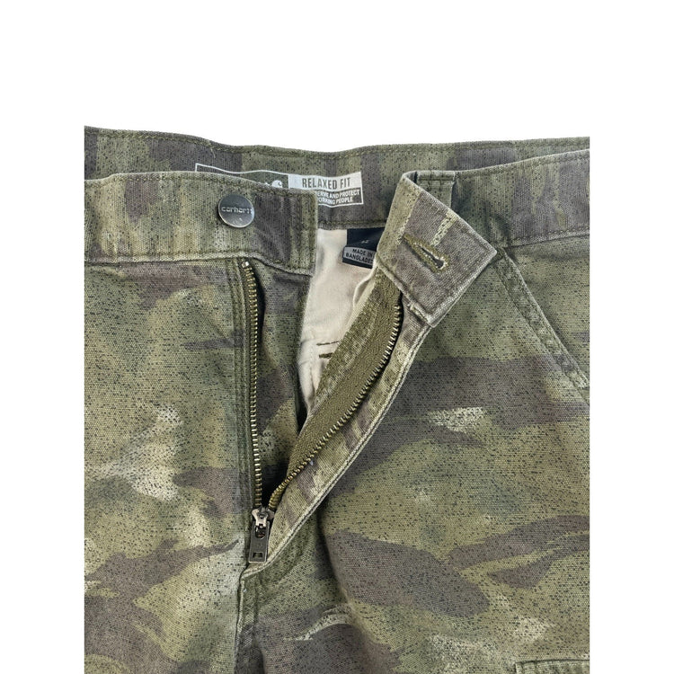 Mens Carhartt Relaxed Fit Camo Print Cargo Shorts Size 32