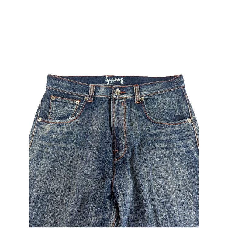 Mens Y2k S.Fame Baggy Jeans Size 36