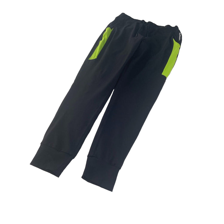 Men's Alphalete Black and Neon Green Performance Joggers Size L