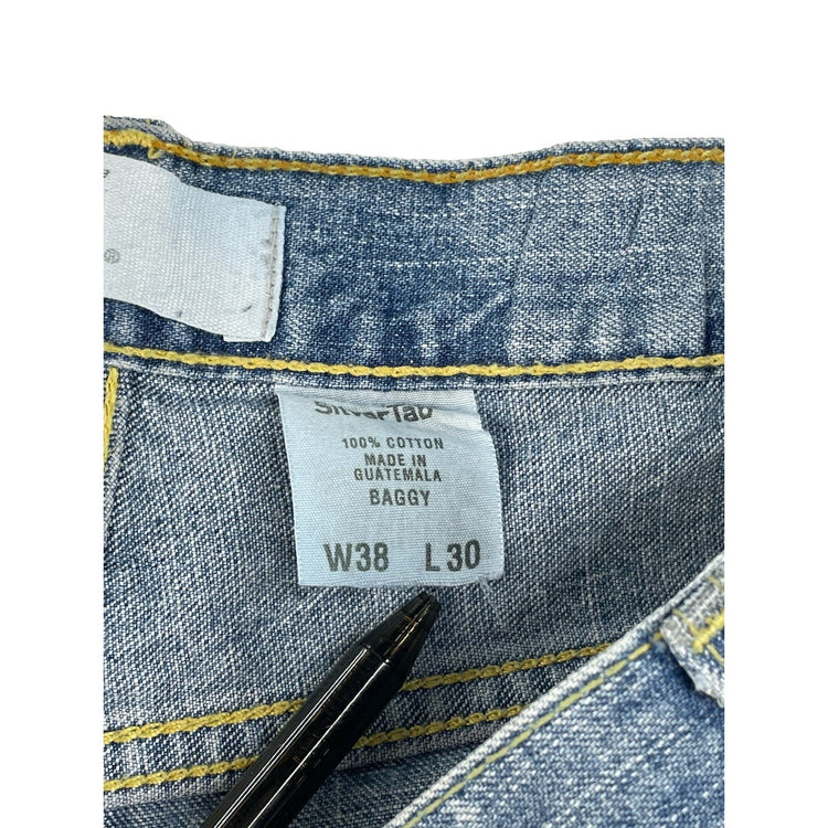 Mens Levis Silver Tab Light Blue Jeans Size 38X30