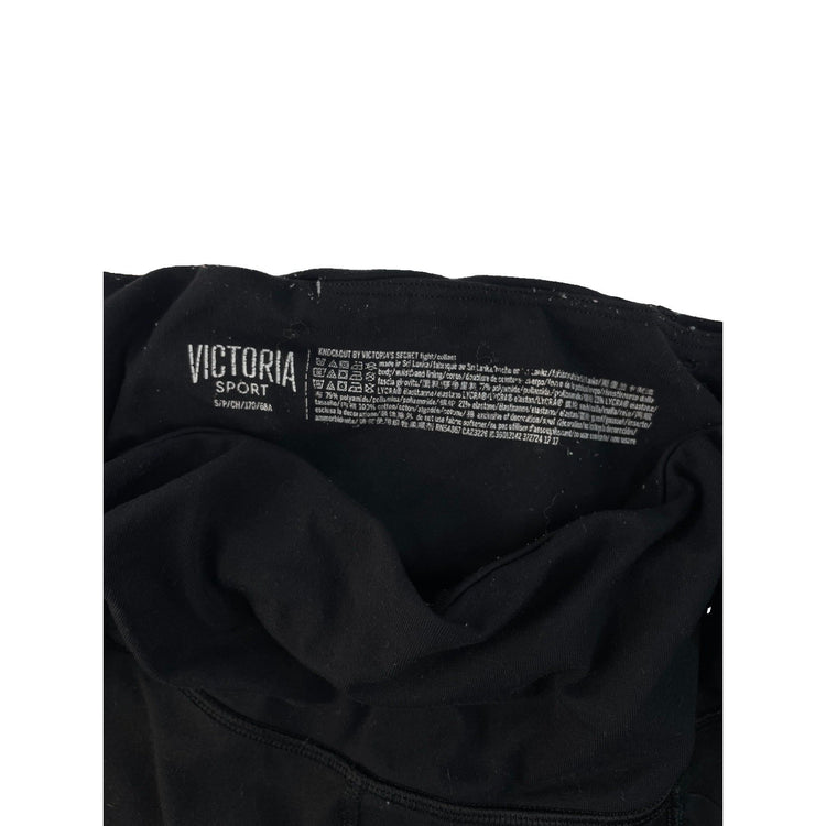 Womens Victoria Sport Knockout Black Athletic Leggings Size S