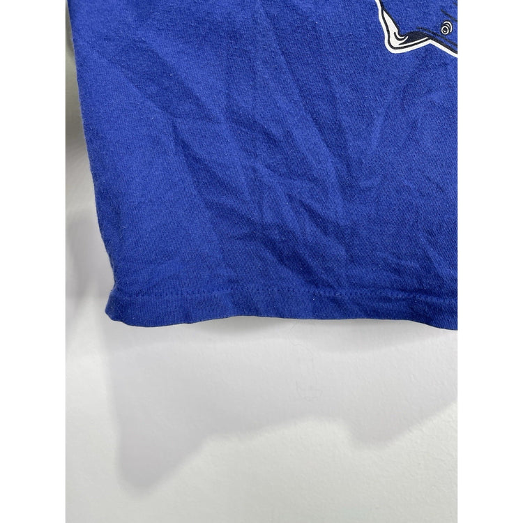 Vintage Youth Blue NEW ENGLAND PATRIOTS GTS T-Shirt Jersey USA Sz 16-14