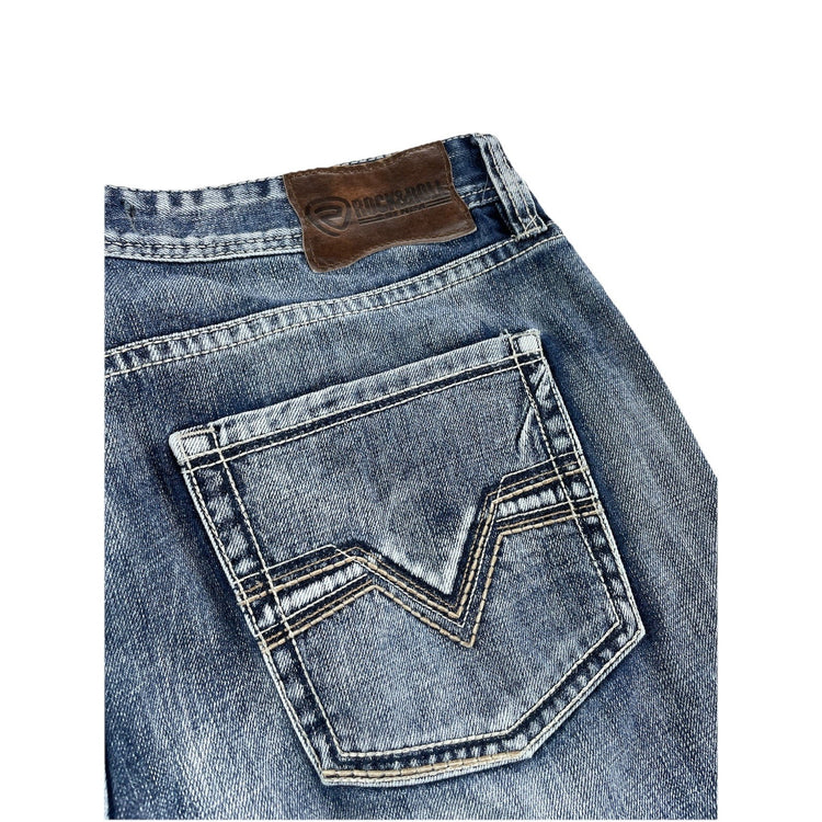 Men’s Rock&Roll Straight Bootcut Relaxed Fit Denim Jeans Size 40x30