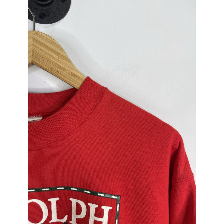 Men’s Hanes Vintage Rudolph The Reindeer Christmas Sweatshirt Crewneck Sz Large