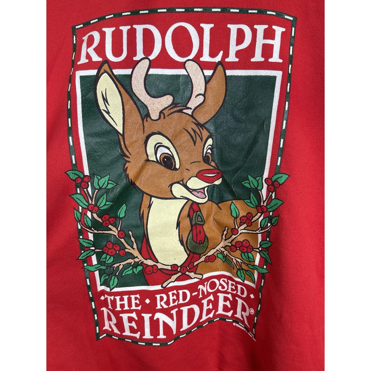 Men’s Hanes Vintage Rudolph The Reindeer Christmas Sweatshirt Crewneck Sz Large