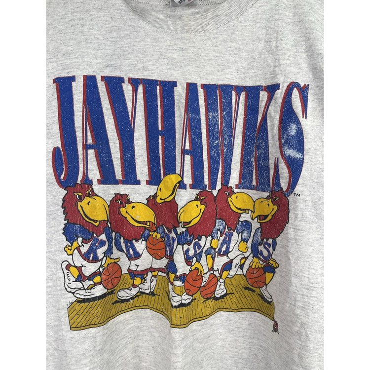 Vintage Men’s Kansas Jayhawks Size XL Gray T-shirt