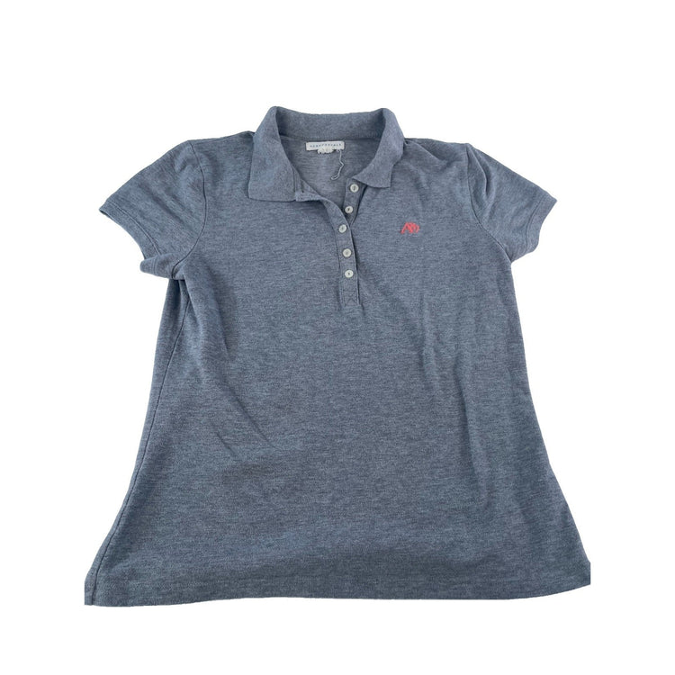 Womens Aeropostale Gray "A87" Embroidered Polo Shirt Size XS