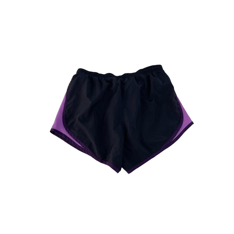Womens Nike Dry-Fit Black With Purple Trim Athletic Shorts Size S