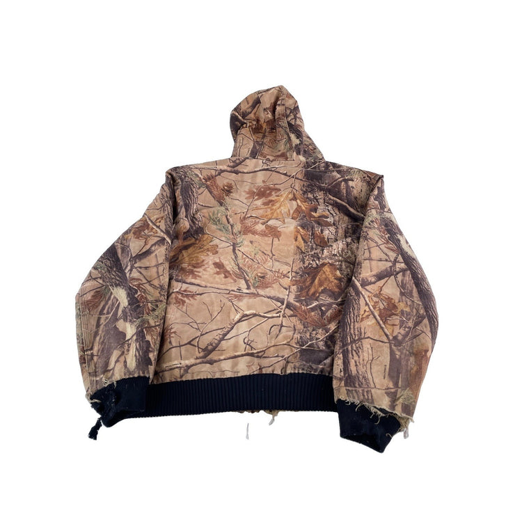 Mens Vintage Carhartt Real Tree Camo Zip Up Active Jacket Size Medium