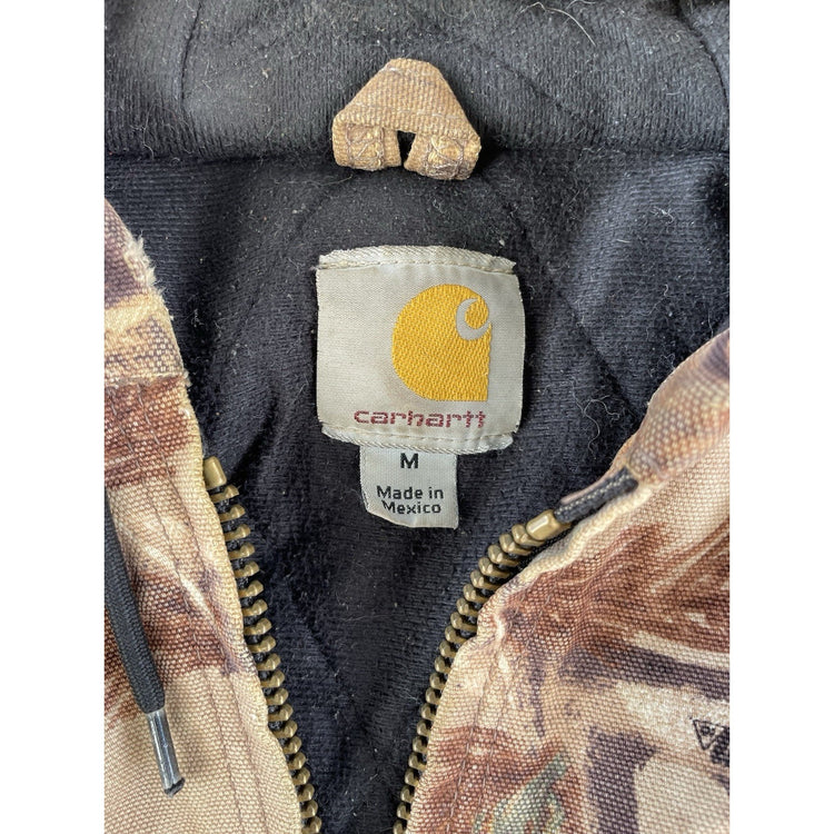 Mens Vintage Carhartt Real Tree Camo Zip Up Active Jacket Size Medium