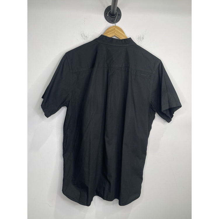 Men’s Workwear Black Oakley Button Up Short Sleeve Shirt Sz XL