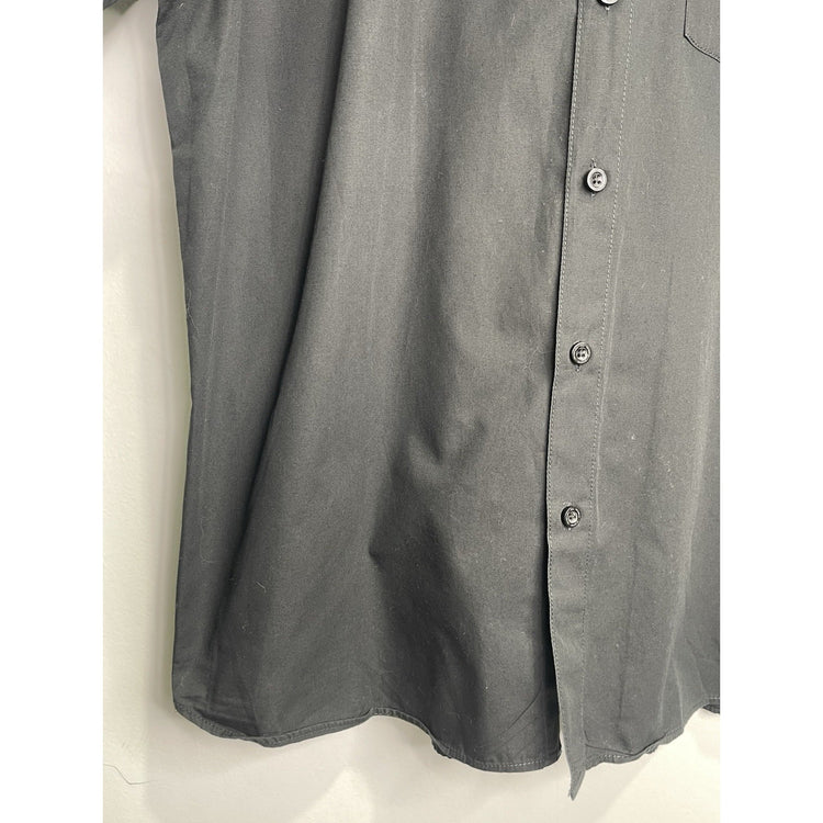 Men’s Workwear Black Oakley Button Up Short Sleeve Shirt Sz XL